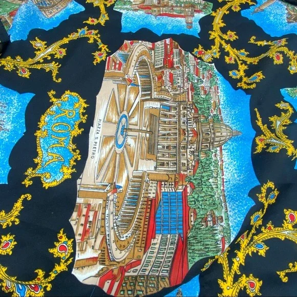 Rome Landmark Scarf Made in Italy 100% polyester - Picture 2 of 7